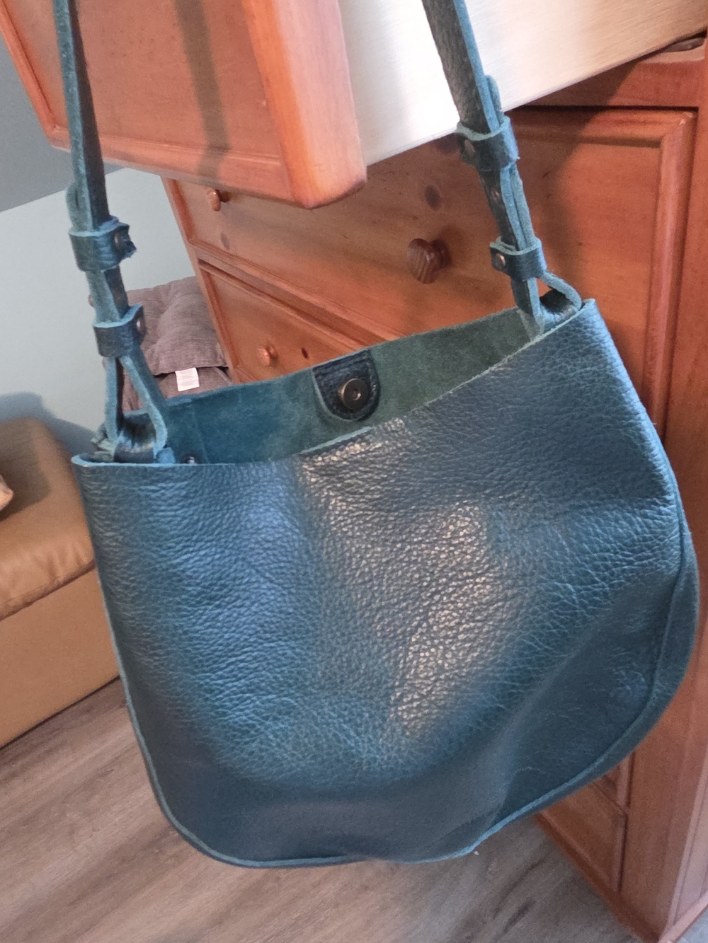 Portland Leather Large Olivia In Forest Green